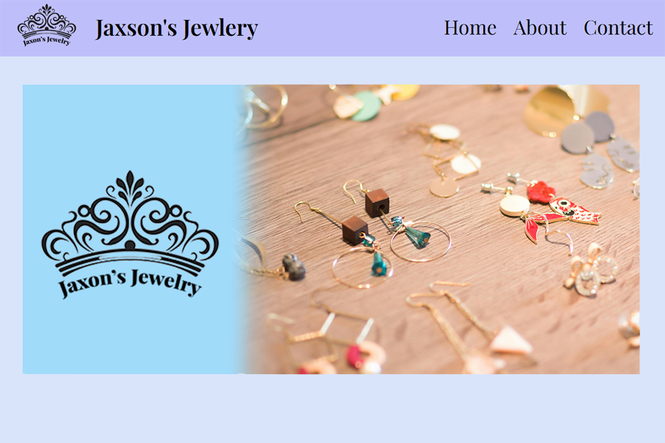 Jaxson Jewelry logo with jewelry illustration